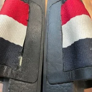Moncler Uni-sex Slides Older Traditional Logo/Red/White/Blue Sz 41/M-8/W10 Moncler | Shoes | Moncler Unisex Slides Older Traditional  main image 2